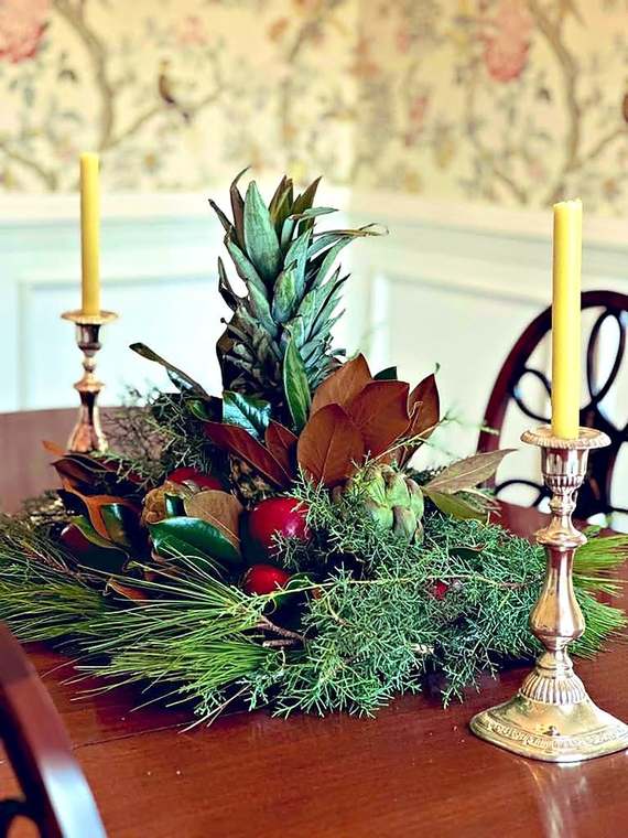 Holiday Pineapple Centerpiece